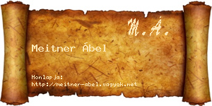 Meitner Ábel névjegykártya